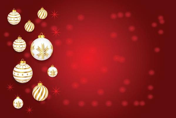 Gold Christmas and New Year Typographical on white background with winter landscape Horizontal new year background, headers, posters, cards, website.Vector illustration