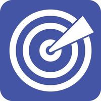 Targets Glyph Round Background Icon vector