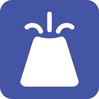 Volcano Glyph Round Background Icon vector