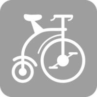 Bicycle Glyph Round Background Icon vector