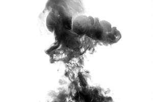 Black smoke on a white background .black smoke isolated on black background photo