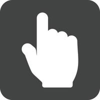 Hand Click I Glyph Round Background Icon vector