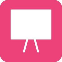 Office Board Glyph Round Background Icon vector
