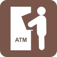 Transaction Glyph Round Background Icon vector