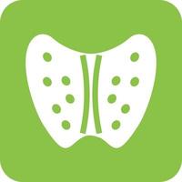 Thyroid Glyph Round Background Icon vector
