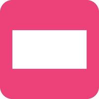 Rectangle Glyph Round Background Icon vector