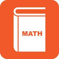Math Book II Glyph Round Background Icon vector