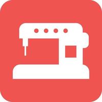 Automatic Machine Glyph Round Background Icon vector