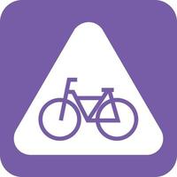 Cycle Stand sign Glyph Round Background Icon vector