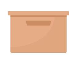 Drawer semi flat color vector object. Wooden crate for papers. Editable element. Full sized item on white. Container simple cartoon style illustration for web graphic design and animation