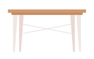 objeto de vector de color semiplano de escritorio vacío. mesa en el lugar de trabajo. elemento editable. artículo de tamaño completo en blanco. ilustración de estilo de dibujos animados simple de muebles para diseño gráfico web y animación