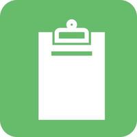 File Board Glyph Round Background Icon vector