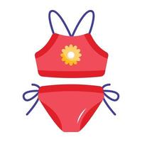 A swimwear flat vector icon