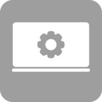 Settings Glyph Round Background Icon vector