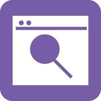 Browse Glyph Round Background Icon vector
