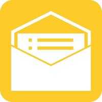Free E-Statements Glyph Round Background Icon vector