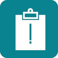 Assignment Late Glyph Round Background Icon vector