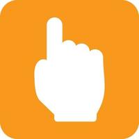 Hand Click II Glyph Round Background Icon vector
