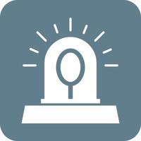Siren Glyph Round Background Icon vector