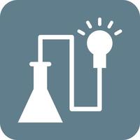 Research Process Glyph Round Background Icon vector