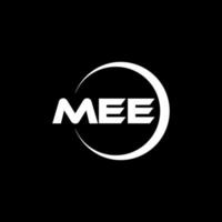 MEE letter logo design in illustration. Vector logo, calligraphy designs for logo, Poster, Invitation, etc.
