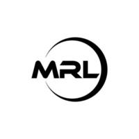 MRL letter logo design in illustration. Vector logo, calligraphy designs for logo, Poster, Invitation, etc.