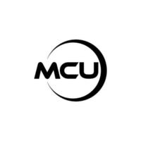 diseño de logotipo de letra mcu en ilustración. logotipo vectorial, diseños de caligrafía para logotipo, afiche, invitación, etc. vector