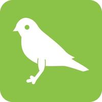 Bird Glyph Round Background Icon vector