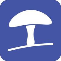 Mushroom Glyph Round Background Icon vector