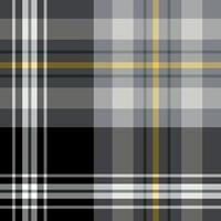 Seamless pattern in dark gray, black and yellow colors for plaid, fabric, textile, clothes, tablecloth and other things. Vector image.