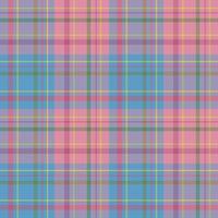 Seamless pattern in blue, pink, yellow, green, light violet colors for plaid, fabric, textile, clothes, tablecloth and other things. Vector image.