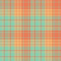 Seamless pattern in summer water green and orange colors for plaid, fabric, textile, clothes, tablecloth and other things. Vector image.