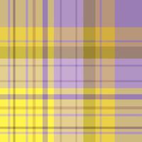 Seamless pattern in summer yellow, violet and beige colors for plaid, fabric, textile, clothes, tablecloth and other things. Vector image.