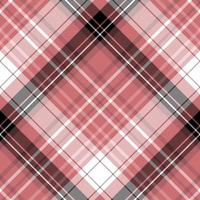 Seamless pattern in warm pink, white and black colors for plaid, fabric, textile, clothes, tablecloth and other things. Vector image. 2