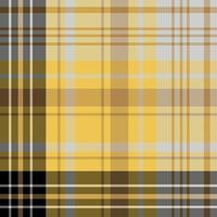 Seamless pattern in gray, black, brown and yellow colors for plaid, fabric, textile, clothes, tablecloth and other things. Vector image.