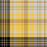 Seamless pattern in gray, black, brown and yellow colors for plaid, fabric, textile, clothes, tablecloth and other things. Vector image.