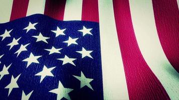 le drapeau américain flotte dans une brise - boucle video