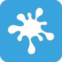 Paint Splash Glyph Round Background Icon vector