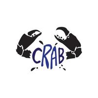 Crab icon logo, vector design