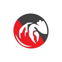 logotipo de icono de cangrejo, diseño vectorial vector