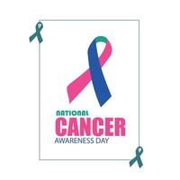 Vector illustration of National Cancer Awareness Day. Simple and Elegant Design