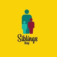 Vector Siblings Day. Ilustrations Simple and Elegant