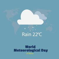 Vector World Meteorological Day. Design Simple and Elegant