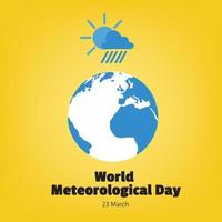 Vector World Meteorological Day. Design Simple and Elegant