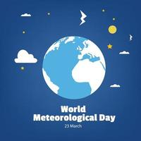 Vector World Meteorological Day. Design Simple and Elegant