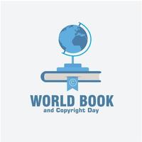 Vector illustration for World Book and Copyright Day.Simple and Elegant Design