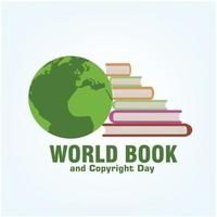 Vector illustration for World Book and Copyright Day.Simple and Elegant Design