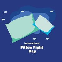 International Pillow War Day Vector