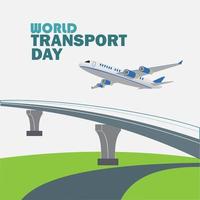 Vector Illustration of World Transport Day. Simple and Elegant Design