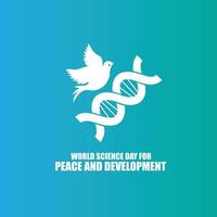 ilustración vectorial del día mundial de la ciencia para la paz y el desarrollo. diseño simple y elegante vector